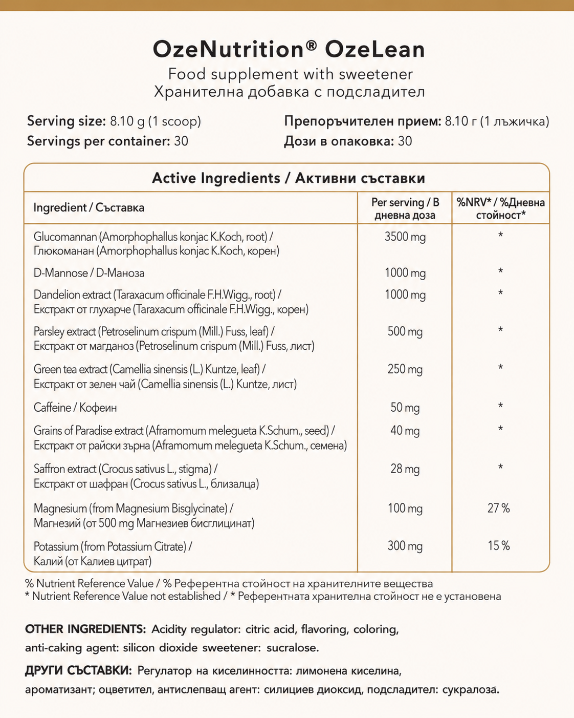 ОzeLean Daily Control